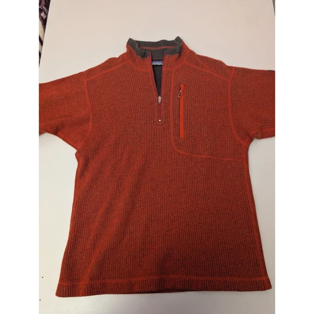 Vintage Patagonia Rib Knit Better Sweater 1/4 Zip Fleece Men's Small USA Made